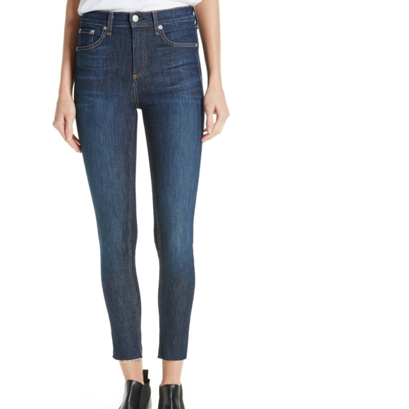 rag & bone Denim - Rag & Bone 10" Ankle Skinny Raw Hem Jean Size 25